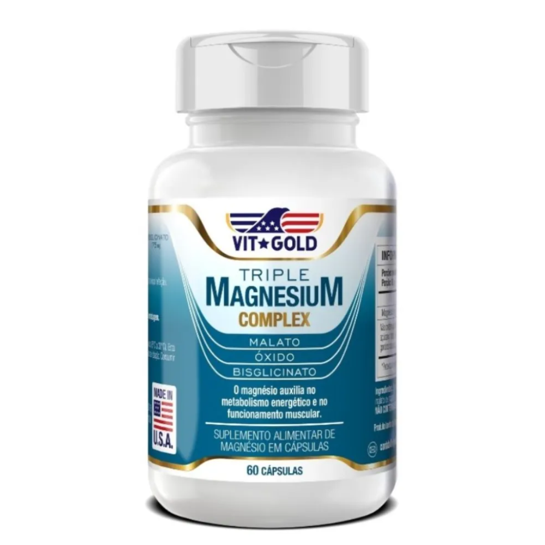 triple magnesio complex vitgold frasco com 60 capsulas