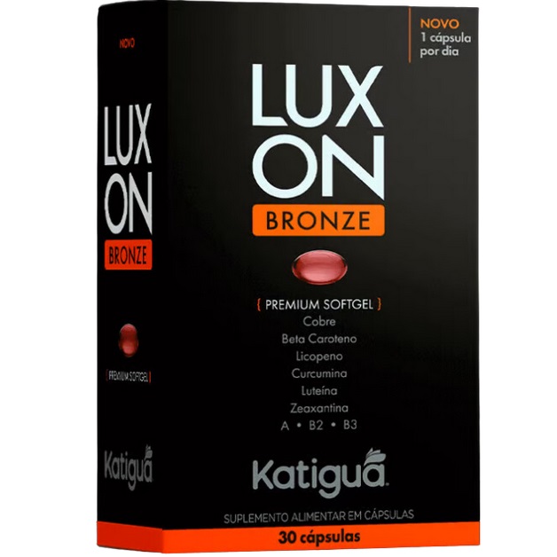 Lux On Bronze Katiguá caixa com 30 cápsulas softgel