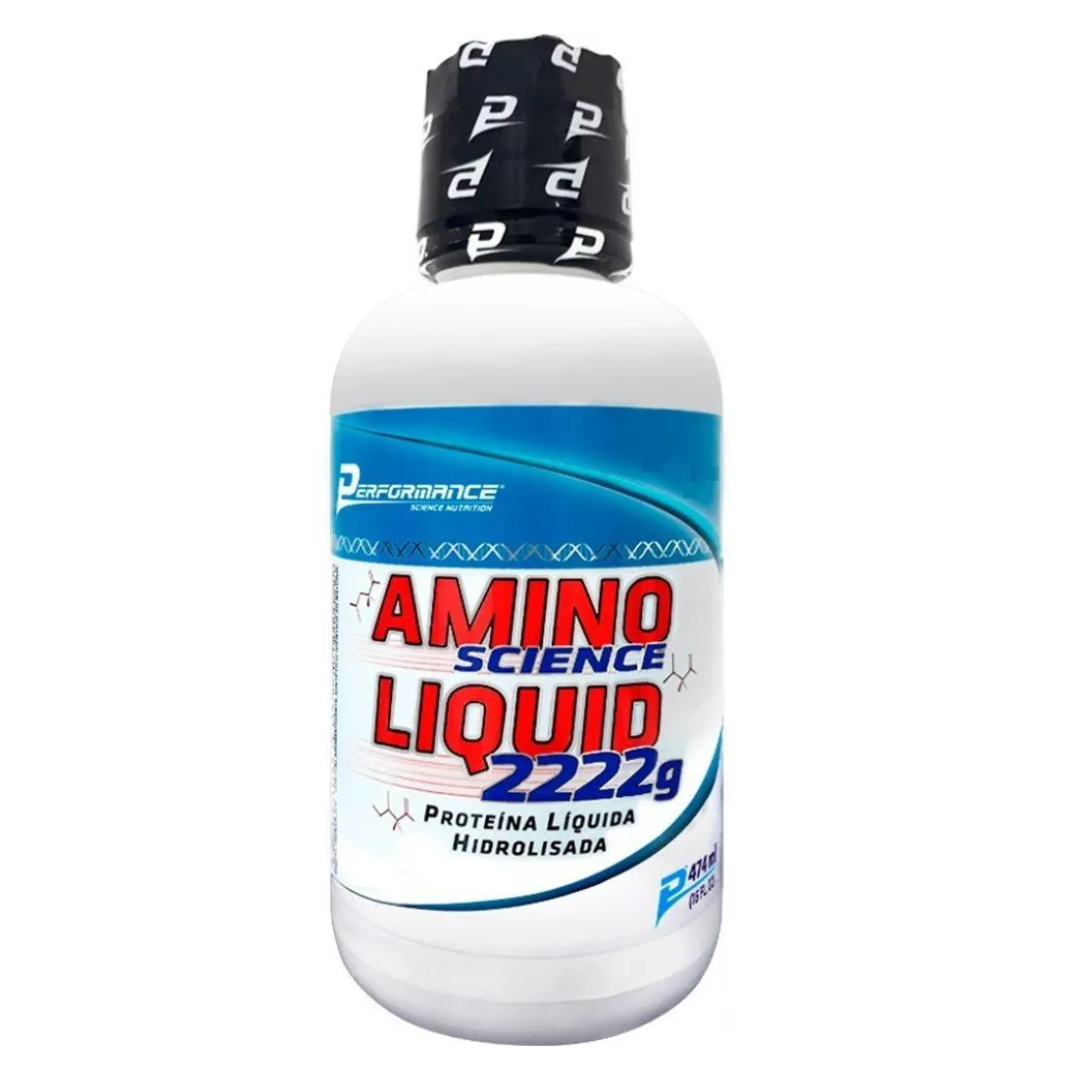 amino 2222 liquid performance nutrition frutas tropicais, frasco com 474 ml
