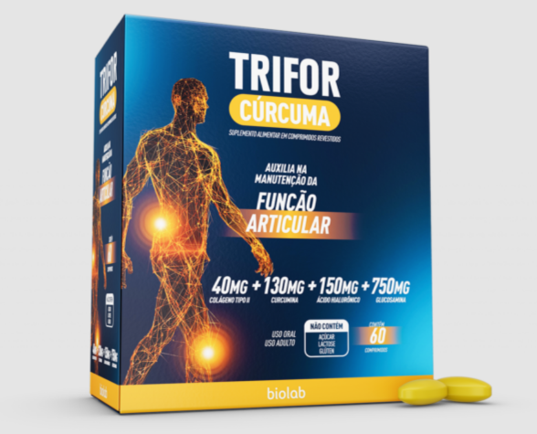 trifor curcuma caixa com 60 comprimidos