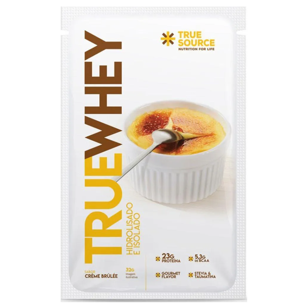 true whey protein true source creme brulee, sache com 32g