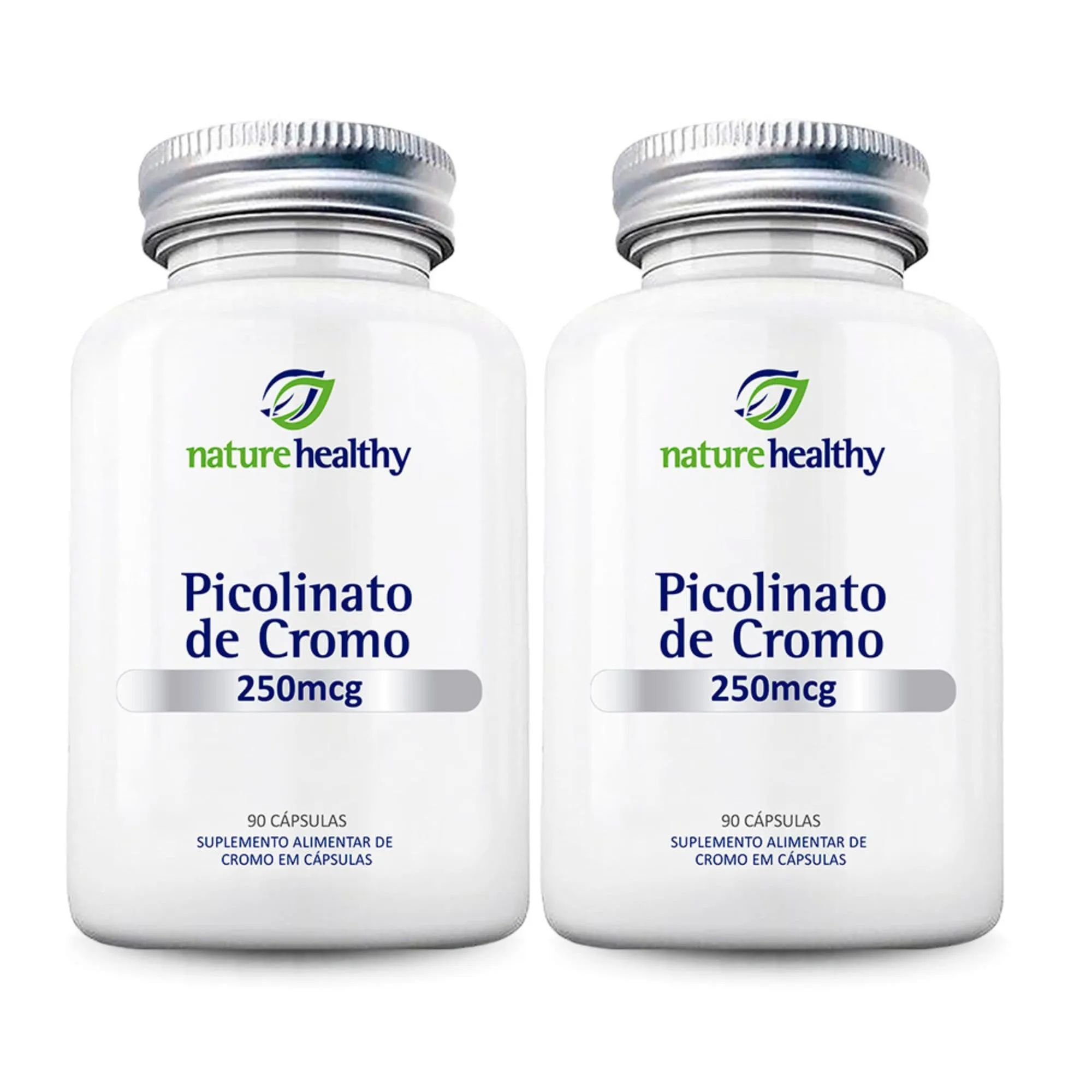 Kit c/ 2 frascos - picolinato de cromo nature healthy