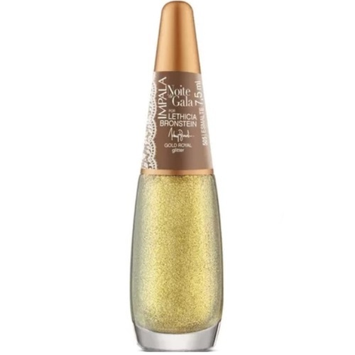 Esmalte Glitter Impala Noite de Gala por Lethicia Bronstein gold royal