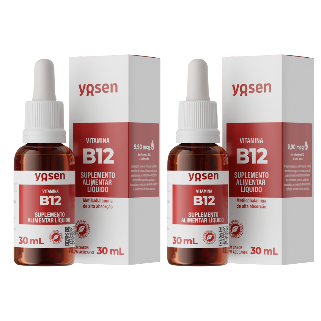 kit vitamina b12 yosen 2 frascos com 30ml cada