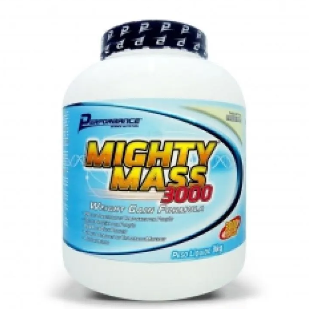 mighty mass 3000 performance nutrition chocolate, pote com 3kg